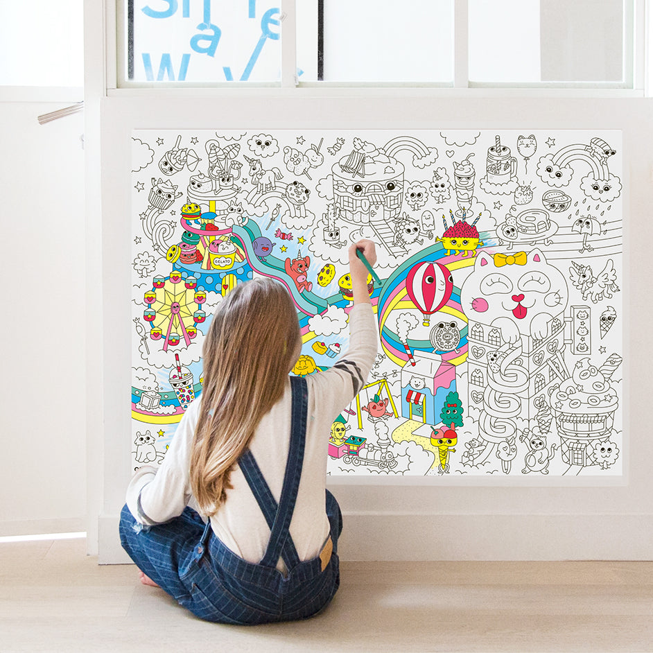 Grote kleurposter Giant Coloring Poster - Kawaïï