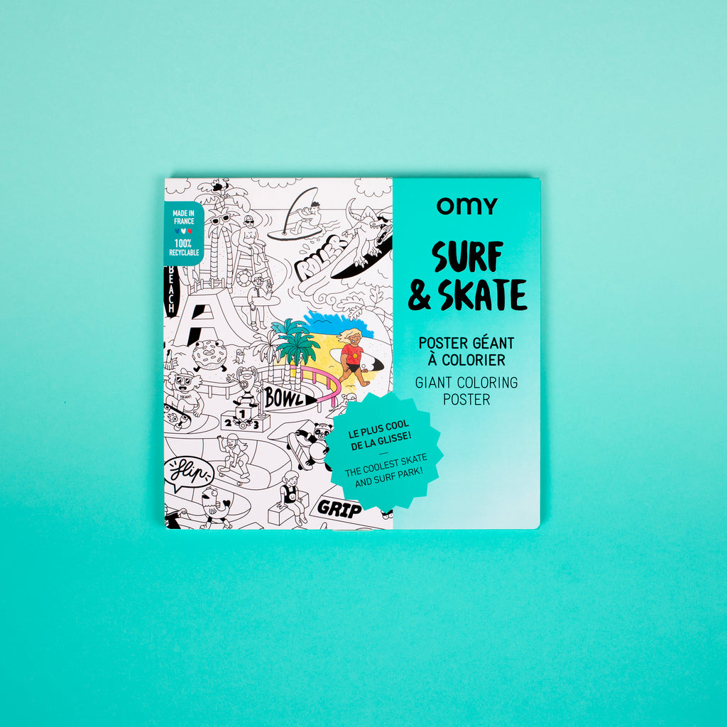 Grote kleurposter Giant Coloring Poster - Surf & skate