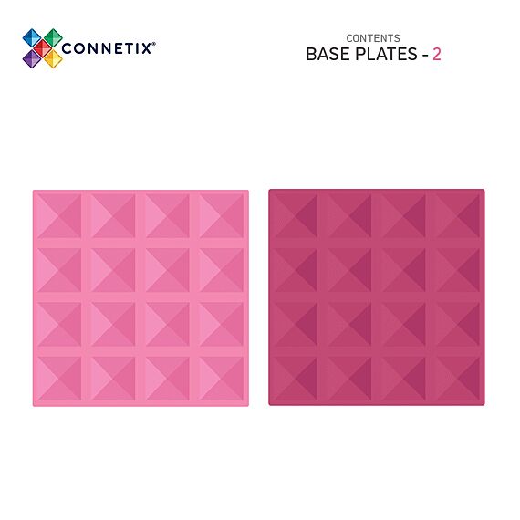 Magnetische Tegels Pastel Pink & Berry Base Plate | Set van 2