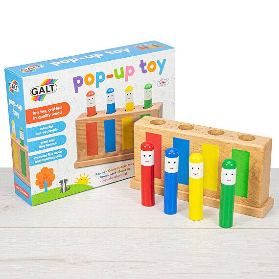 Houten Eerste Speeltje Pop-Up Toy