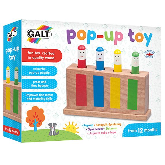 Houten Eerste Speeltje Pop-Up Toy