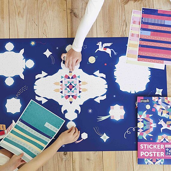 Grote Pixel Poster + 1000 Stickers Constellation | 7-12 Jaar