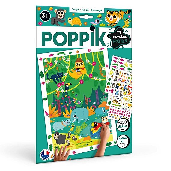 Creatieve Poster + 150 Stickers Jungle | 3-10 Jaar