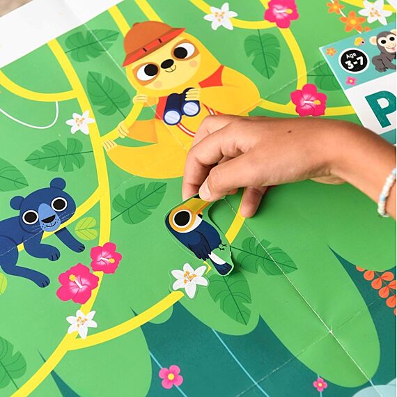 Creatieve Poster + 150 Stickers Jungle | 3-10 Jaar