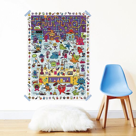 Creatieve Poster + 150 Stickers Crazy Lab | 5-10 Jaar