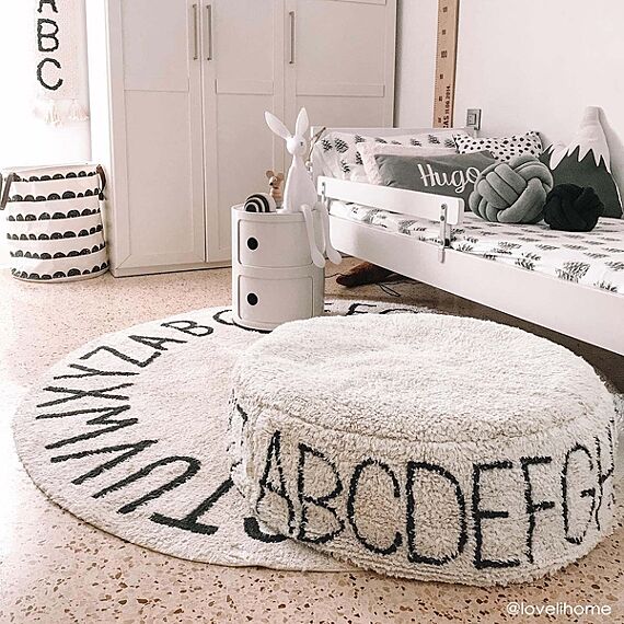 Pouf Abc Natural |Black