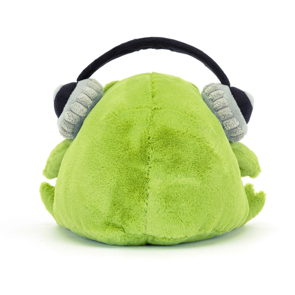 Knuffel Kikker Ricky Rain Frog Headphones -15 cm