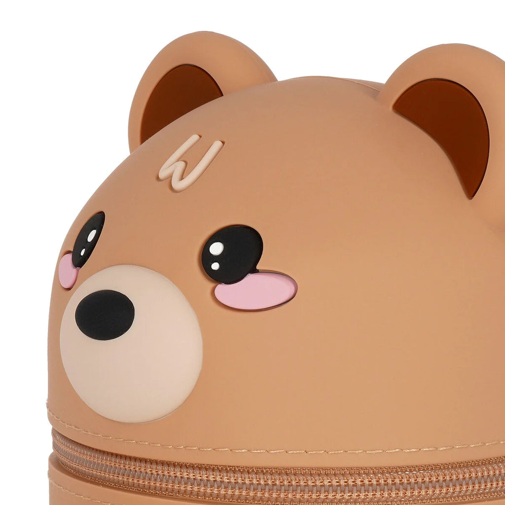 XL Pennenzak Super Kawaii 2-In-1 Silicone Pencil Case - Teddy Bear