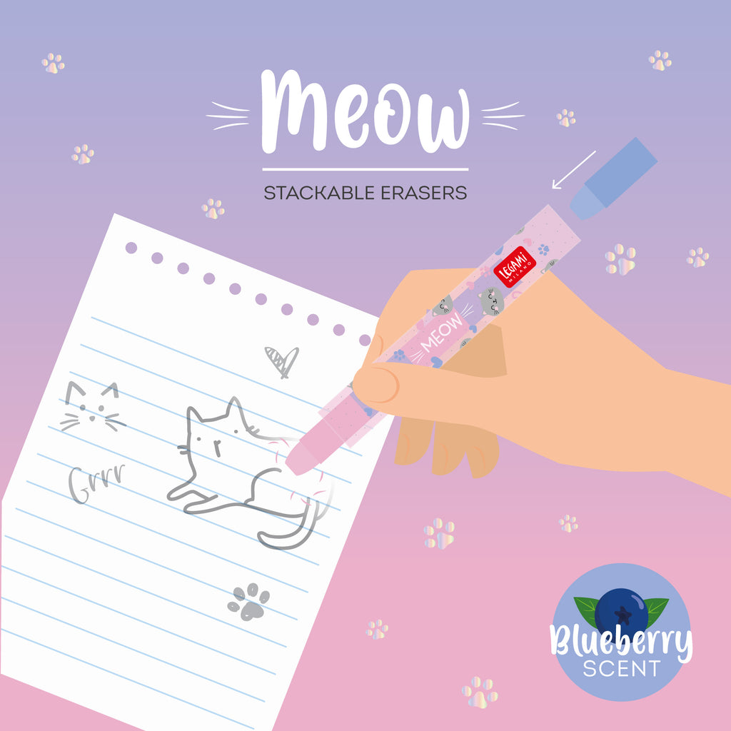 Gom Meow - Stackable Erasers Kitty