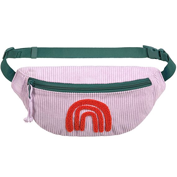 Heuptasje Mini Bum Bag Cord Little Gang Rainbow Lilac