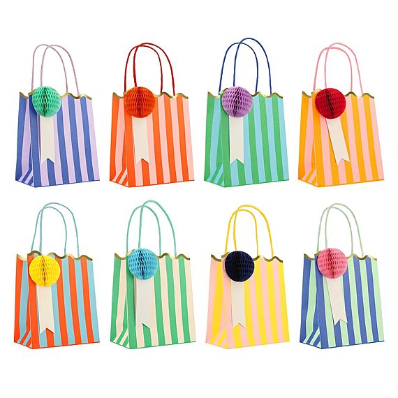 Feestzakjes Stripe Party Bags - Set Van 8