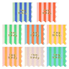 Servetten Striped Happy Birthday Napkins Large - Set Van 16