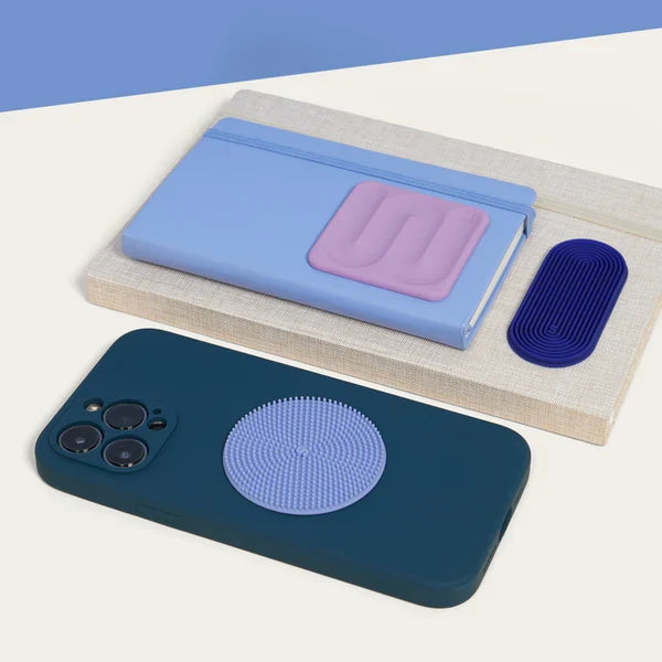 Siliconen sensorische sticker Slabs Tab Groove Blue