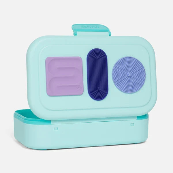Siliconen sensorische sticker Slabs Tab Groove Blue