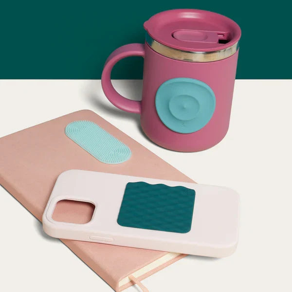 Siliconen sensorische sticker Slabs Tab Static Teal