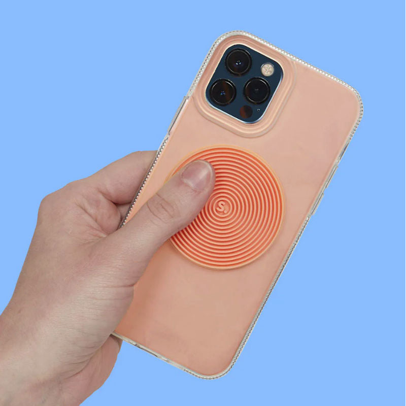 Siliconen sensorische sticker Slabs Circle Groove Orange