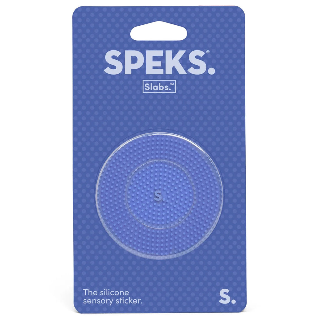 Siliconen sensorische sticker Slabs Circle Static Blue