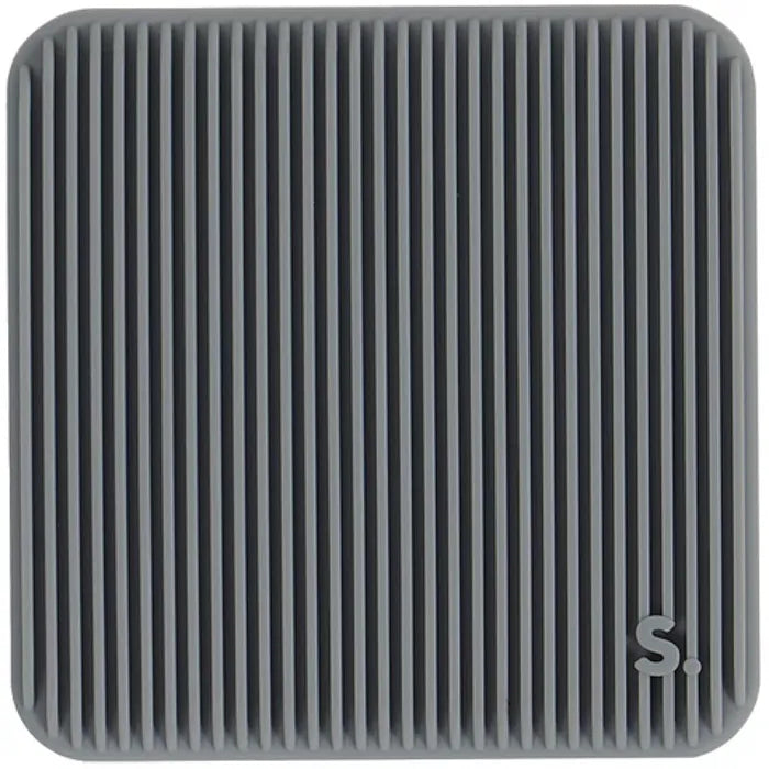 Siliconen sensorische sticker Slabs Square Groove Grey