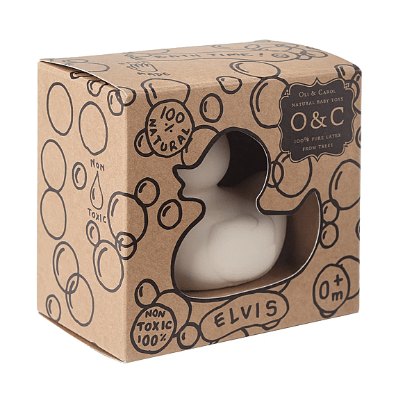 Rubberen Badeendje | Elvis Small Duck Monochrome White