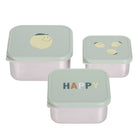 Stalen snackdozen Happy Fruits Lemon - set van 3