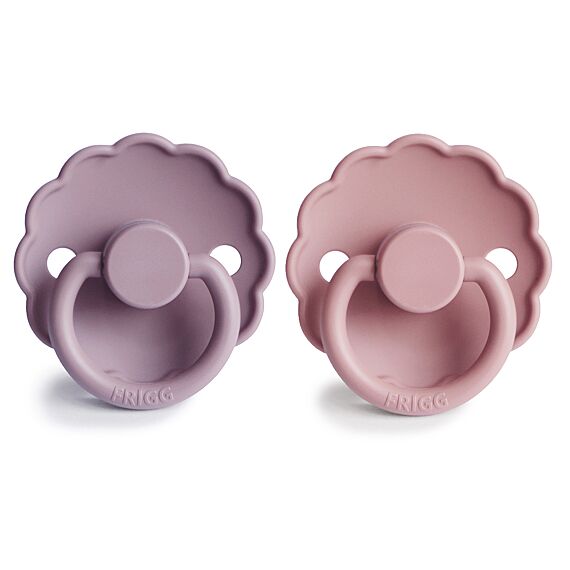 Frigg Daisy Bloom Fopspenen Siliconen Baby Pink/Soft Lilac - Set Van 2