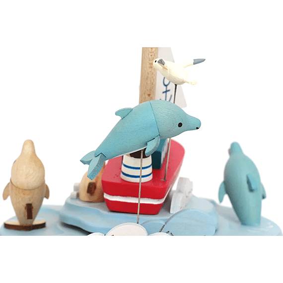 Houten Muziekdoos | Sailors And Dolphins N°58