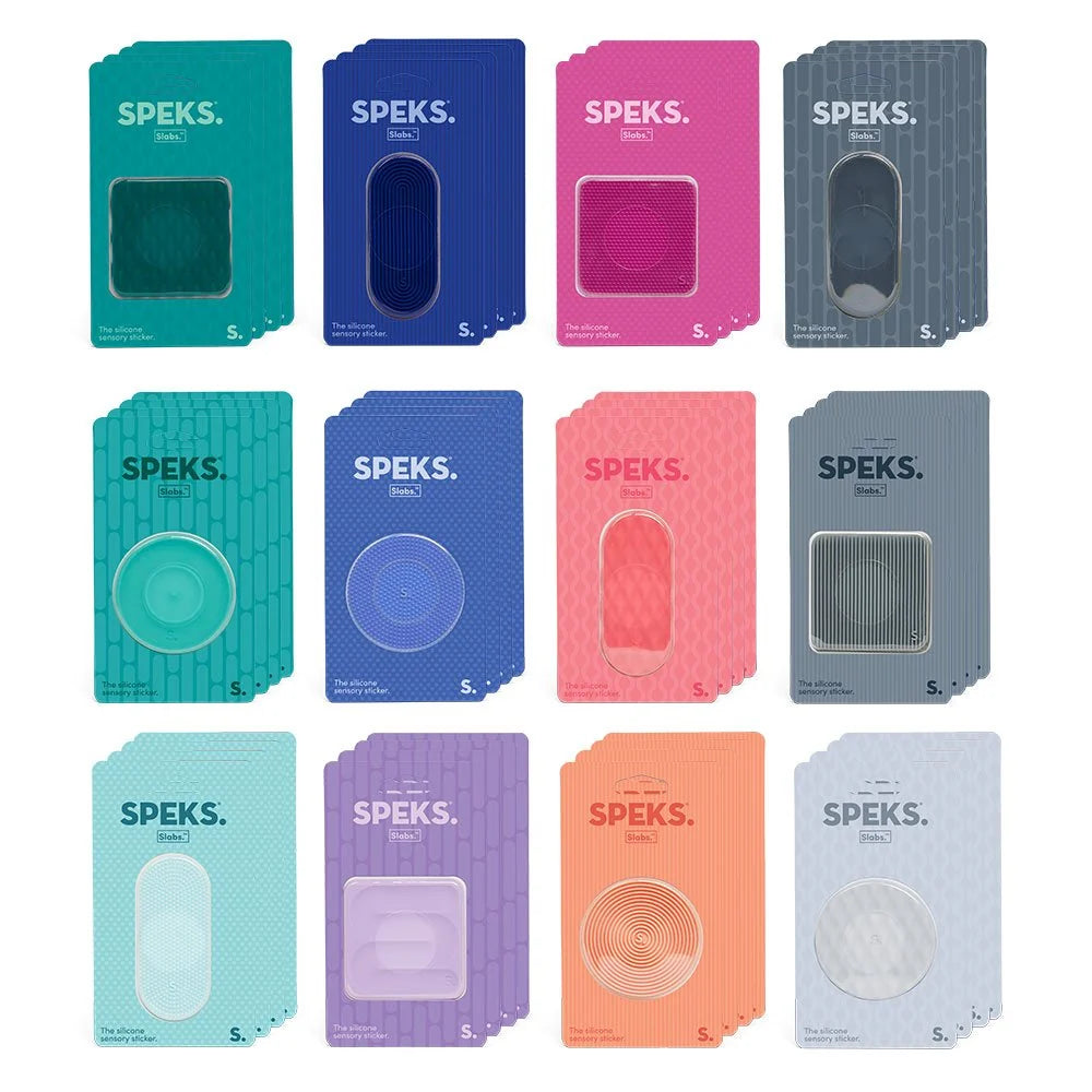Siliconen sensorische sticker Slabs Tab Path Grey