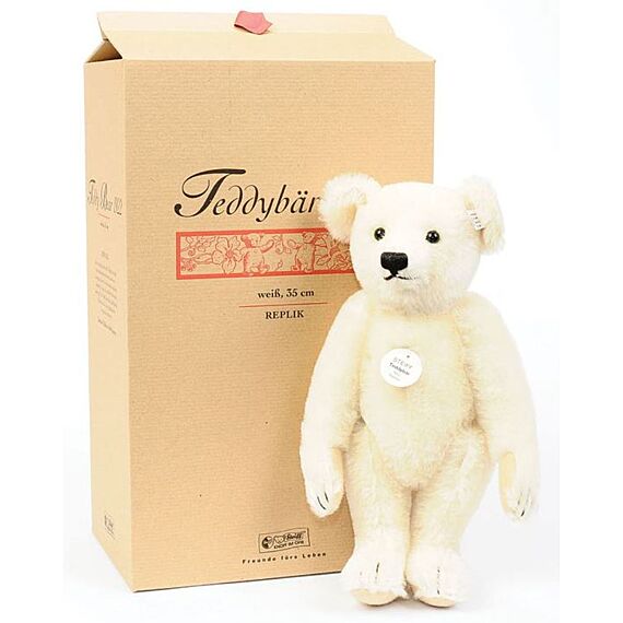 Teddy Beer Mohair Wit (Geen Certificaat!) + Doos