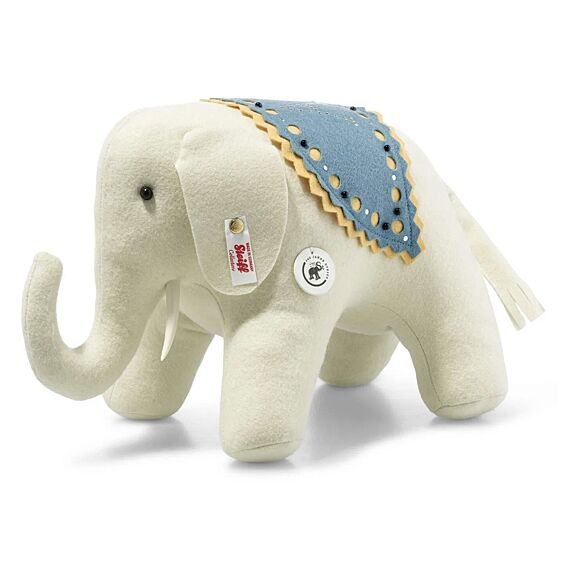 Witte Olifant Uit Wolvilt Filzelefaentle - 29 cm