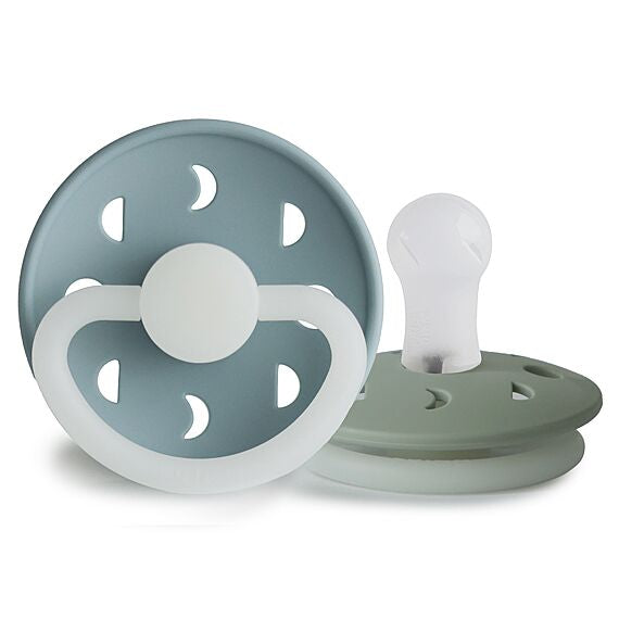 Frigg Moon Night Siliconen Fopspenen Stone Blue/Sage - Set Van 2