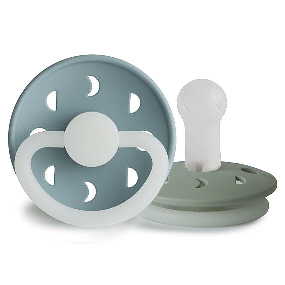 Frigg Moon Night Siliconen Fopspenen Stone Blue/Sage - Set Van 2