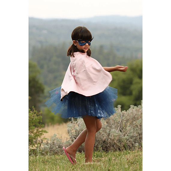 Superheldenkostuum Met Tutu En Masker - Super-Duper Pink Navy