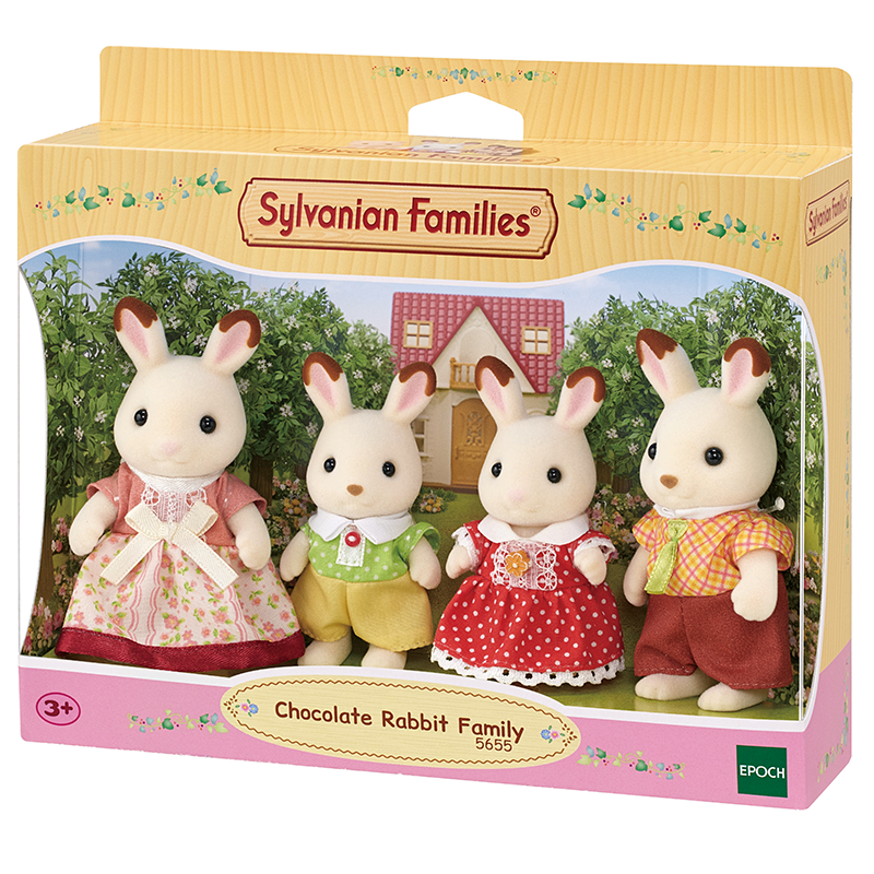 Speelfiguren Familie Chocoladekonijn - set van 4