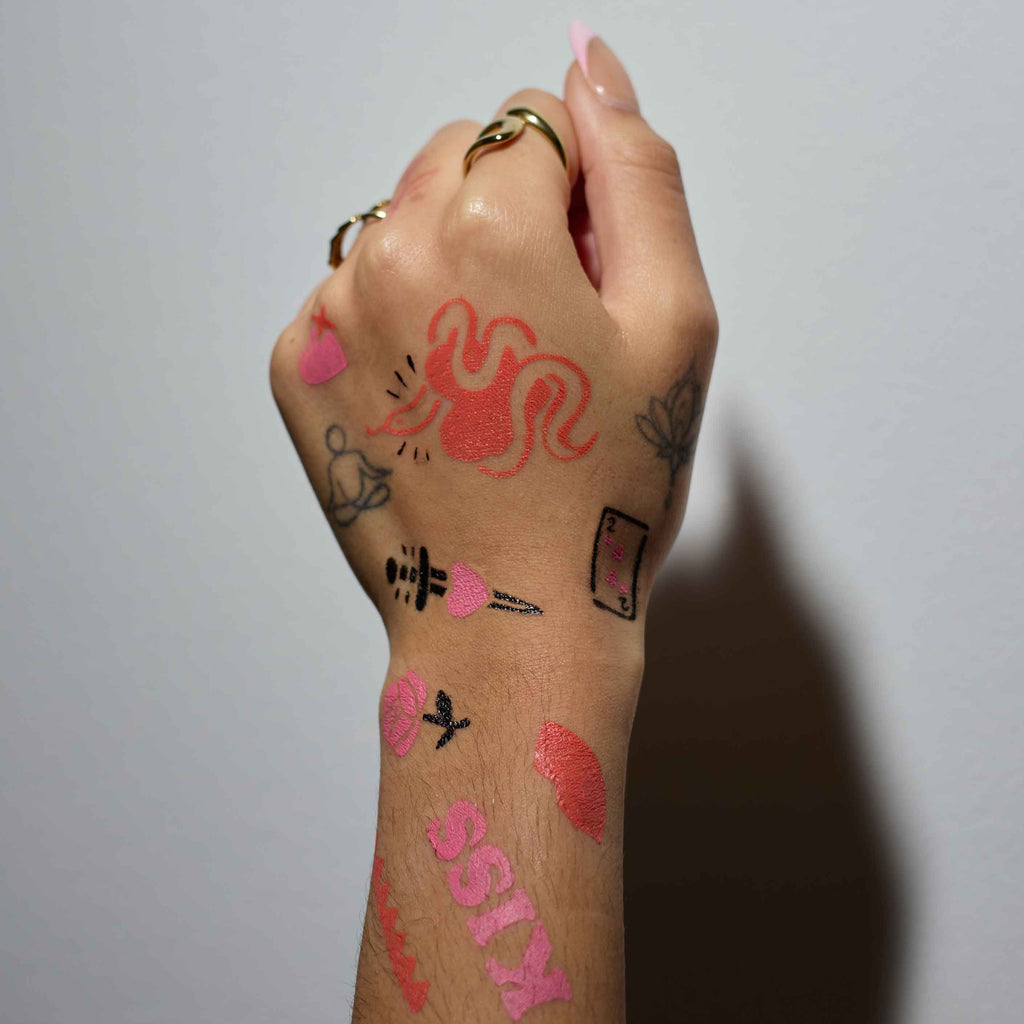 Set van 3 tattoo pennen - Tattoo Art I Love You