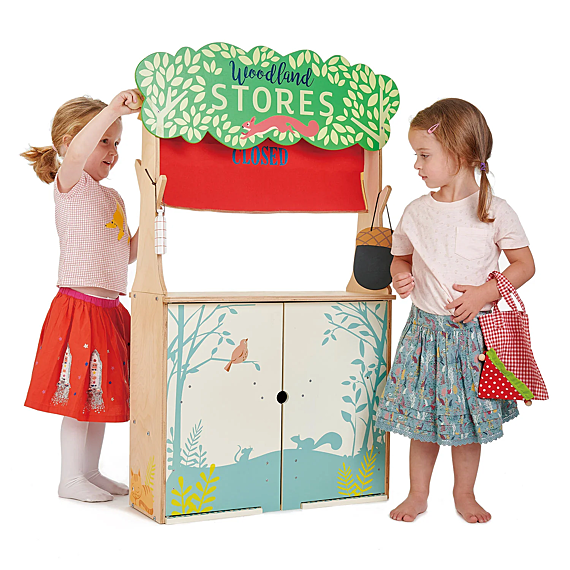 2-In1 Houten Winkeltje En Poppenkast - Woodland