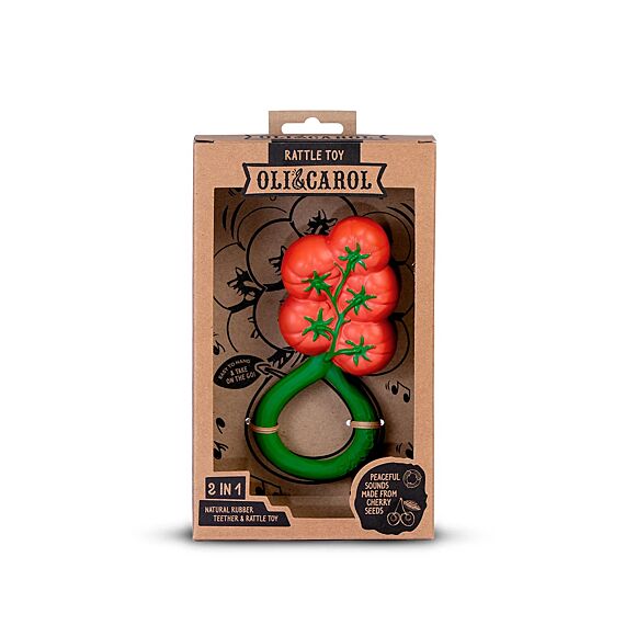 Rammelaar En Bijtspeeltje | Tomato Rattle Toy