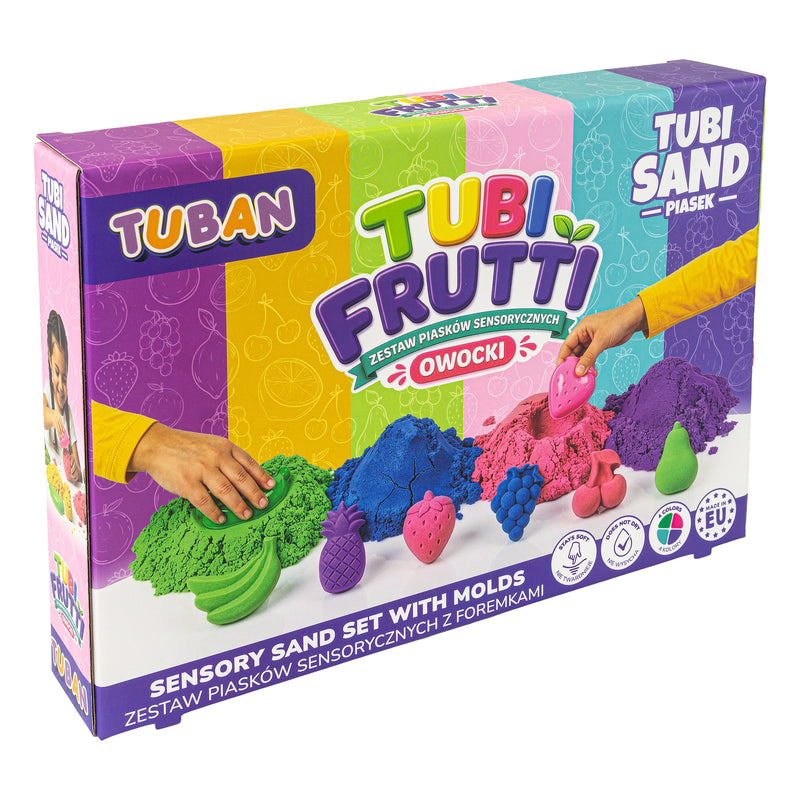 Sensorisch speelzand met vormpjes - Tubi Frutti