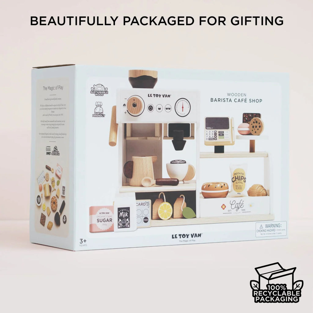 Grote houten koffiemachine - Barista Café Shop