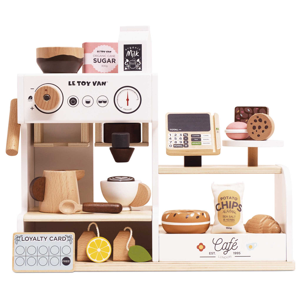 Grote houten koffiemachine - Barista Café Shop