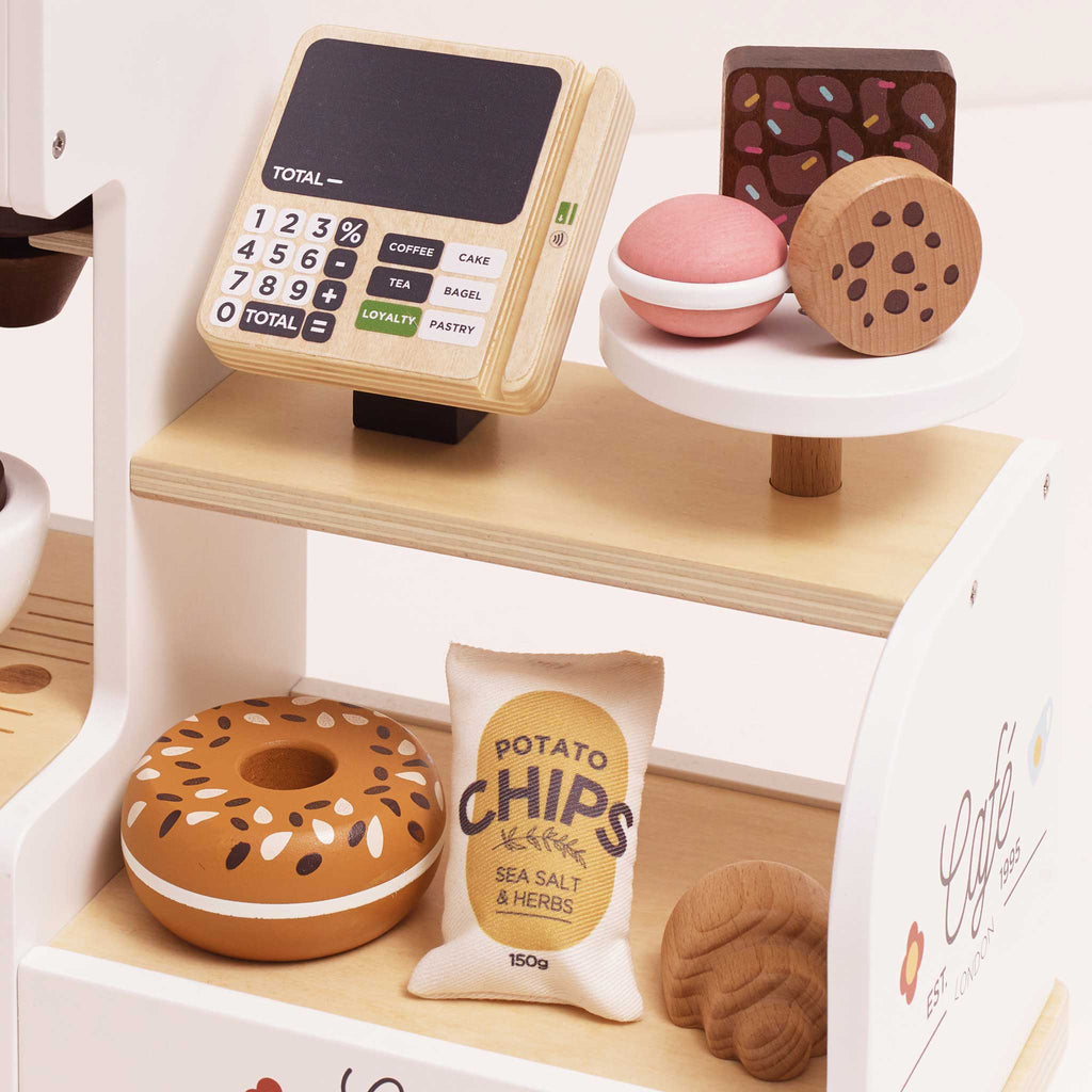 Grote houten koffiemachine - Barista Café Shop