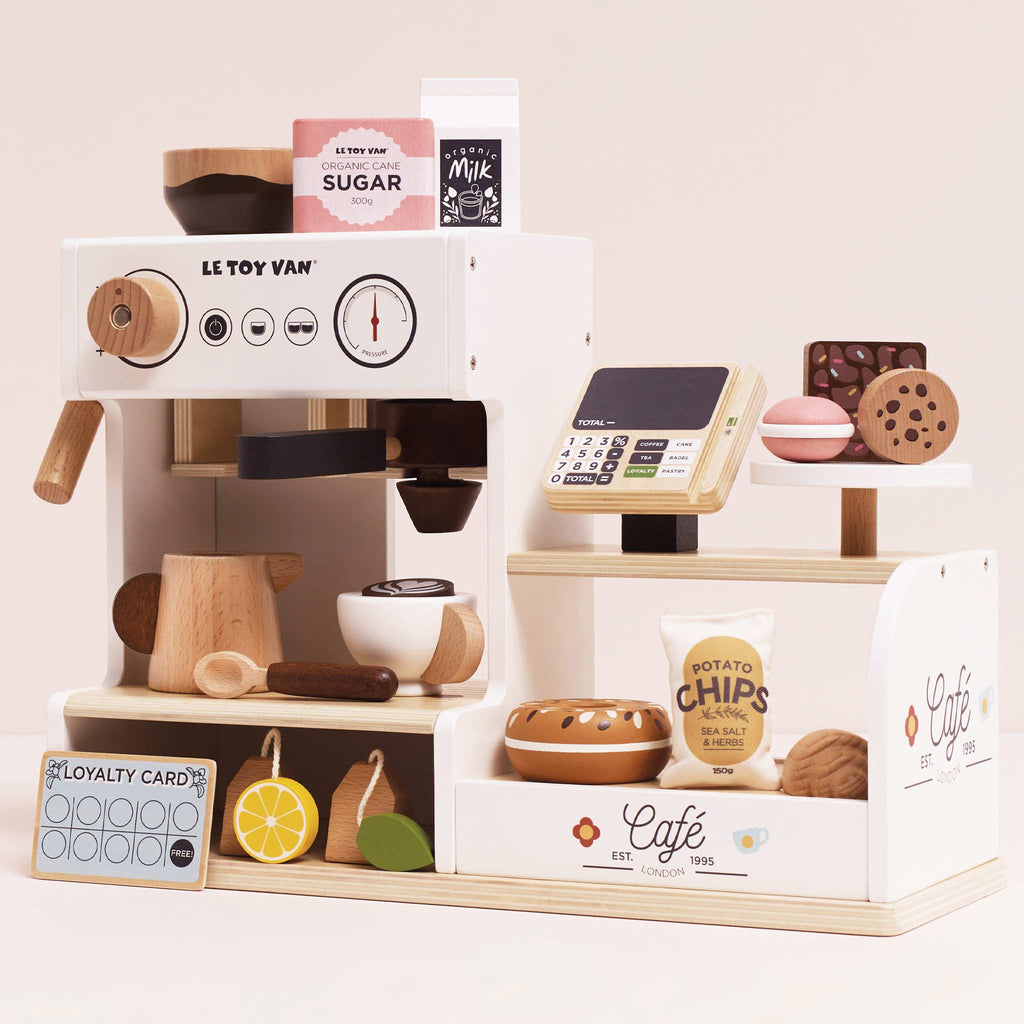 Grote houten koffiemachine - Barista Café Shop