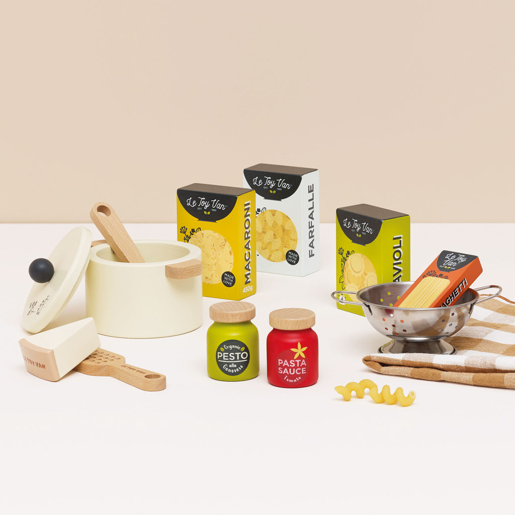Houten pastaset - set van 12
