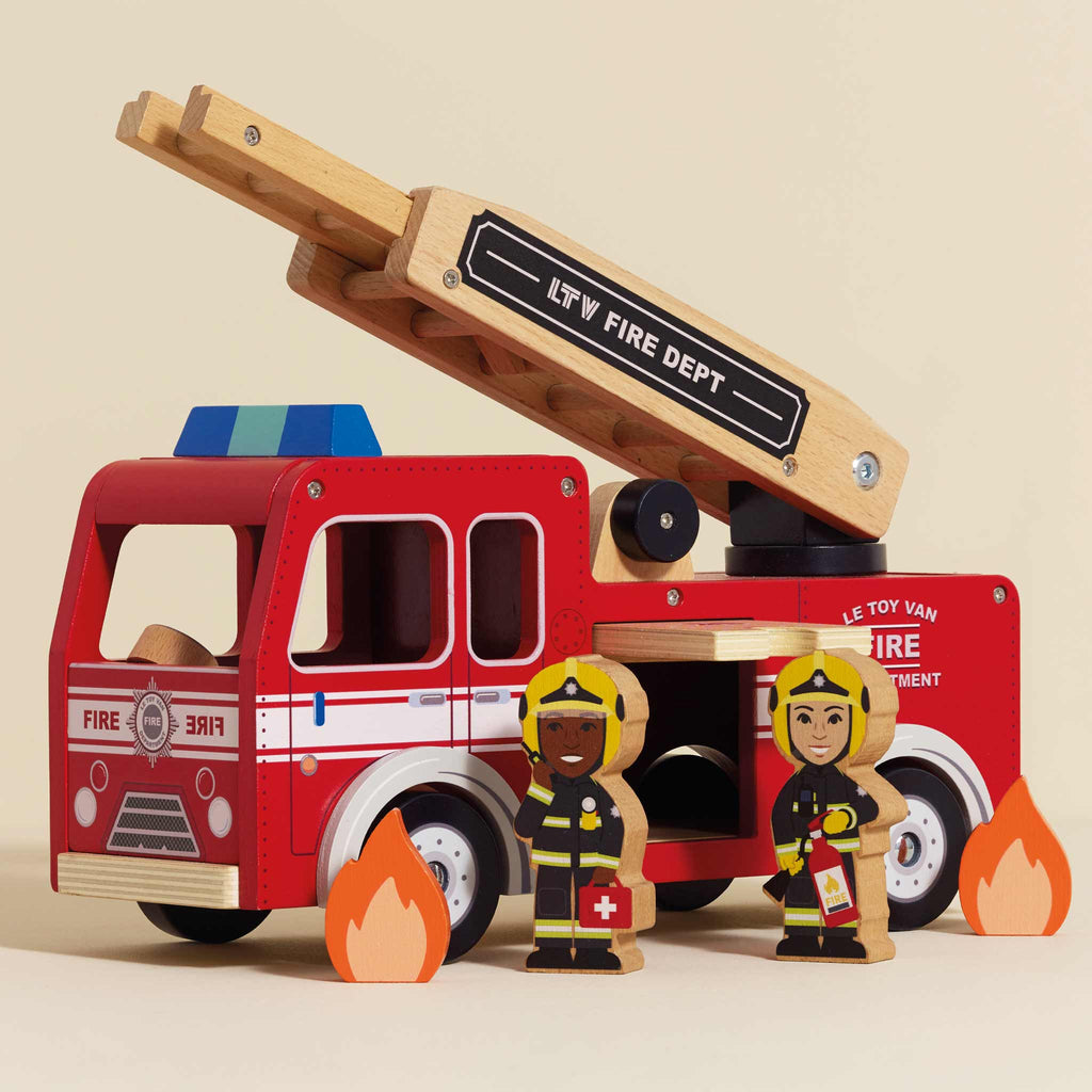 Fire Engine with Firefighters
