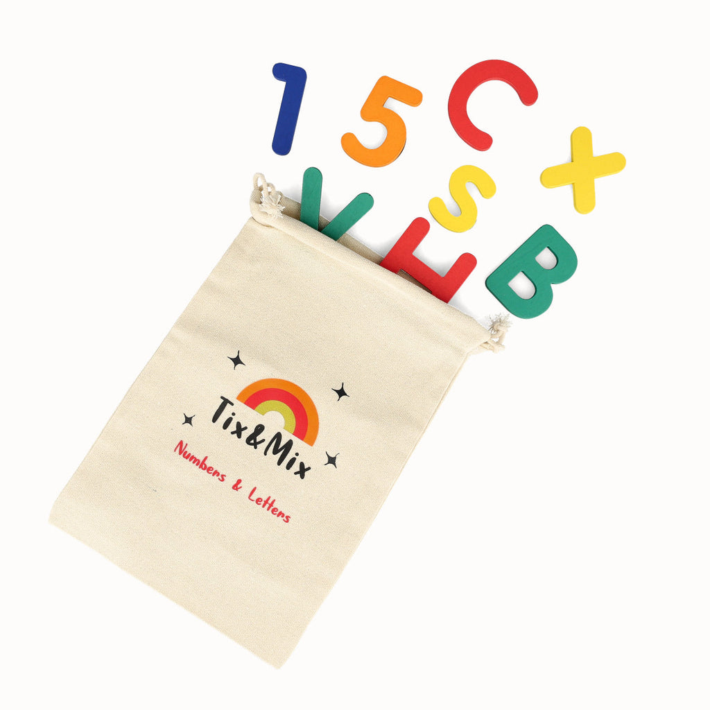 Magnetische letters en cijfers - set van 77