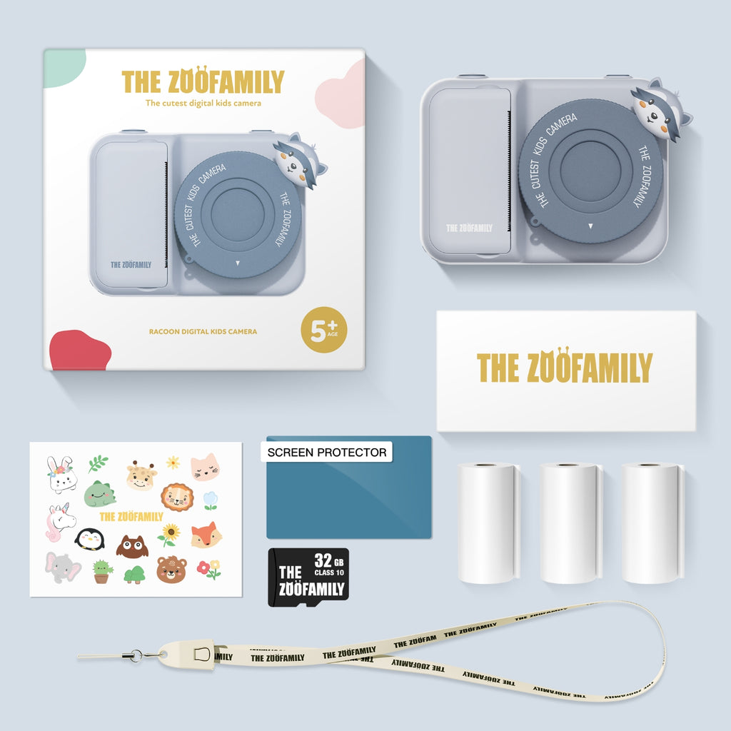 Digital instant camera - Zoo print Raccoon
