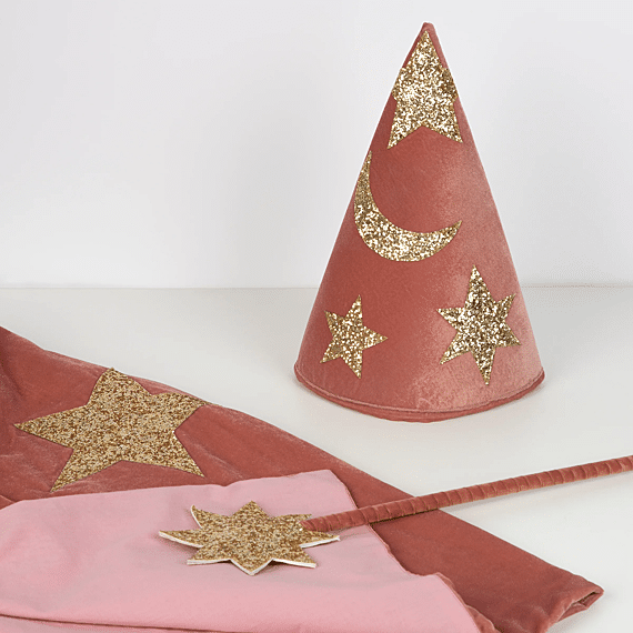 Verkleedcape Pink Velvet Wizard Costume | 3-6 Jaar