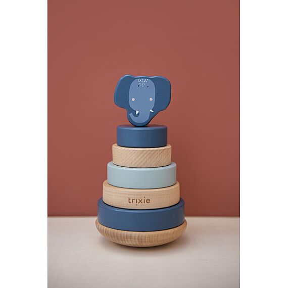 Houten Stapeltoren - Mrs. Elephant