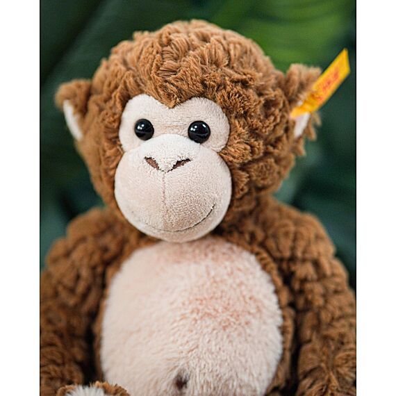 Knuffel Aap Soft Cuddly Friends Bodo monkey light brown - 30 cm