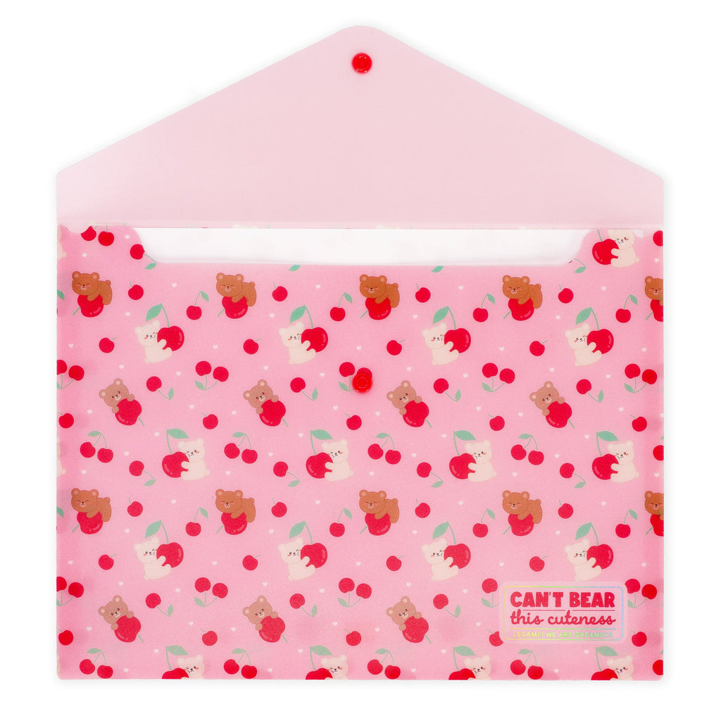 A4 map - Fold & Order Teddy Bear Cherry - Papierwaren Legami - In den Olifant