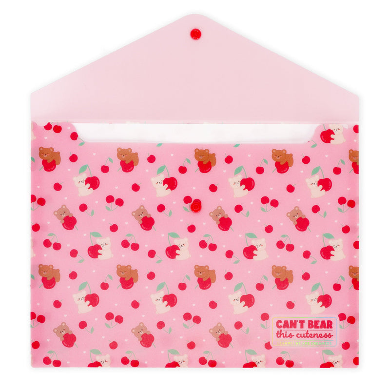 A4 map - Fold & Order Teddy Bear Cherry - Papierwaren Legami - In den Olifant